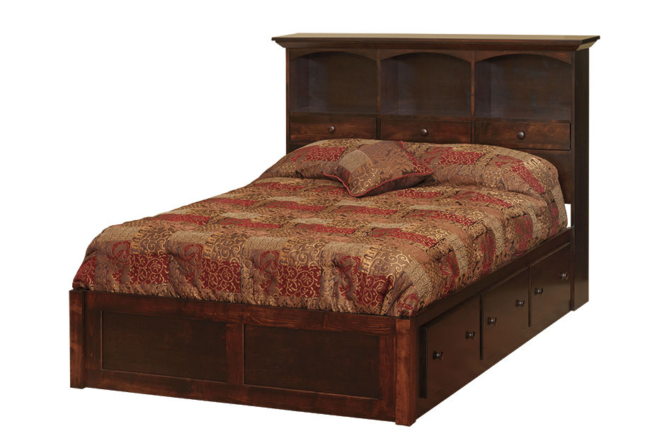 Photo of: MEW QUEEN 3 SHAKER DRAWER STORAGE BED